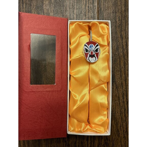 Metal Bookmark - 5-1/2” - Japanese Samurai Warrior Kabuki Mask 🇯🇵 - Picture 2 of 5